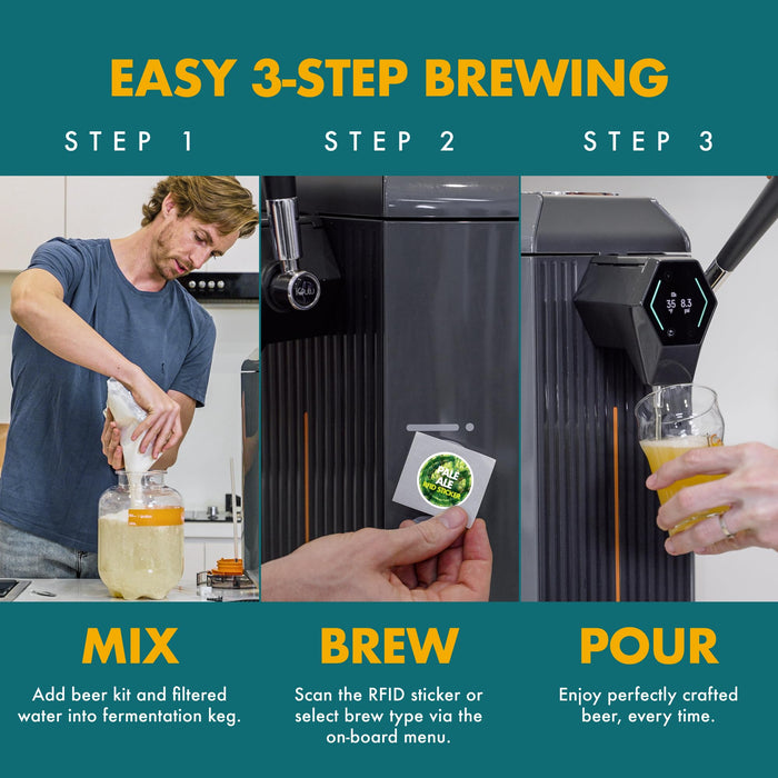 iGulu S1 All-In-One Automated Home Craft Beer Brewer with CO₂ Cylinder Adapter
