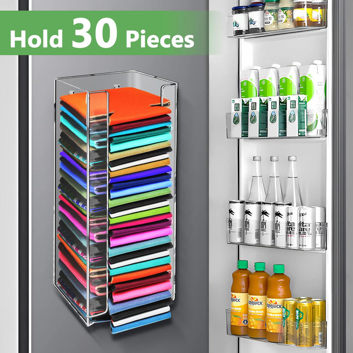 Kevenal Magnetic Acrylic Can Cooler Holder, Beer Can Sleeves Storage, Wall Mounted Can Cooler Dispenser, Gifts for Beer Lovers (Ultimate Style)