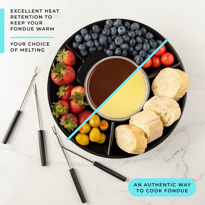 Kusini Electric Fondue Pot Set – Chocolate Fondue Kit - Temperature Control