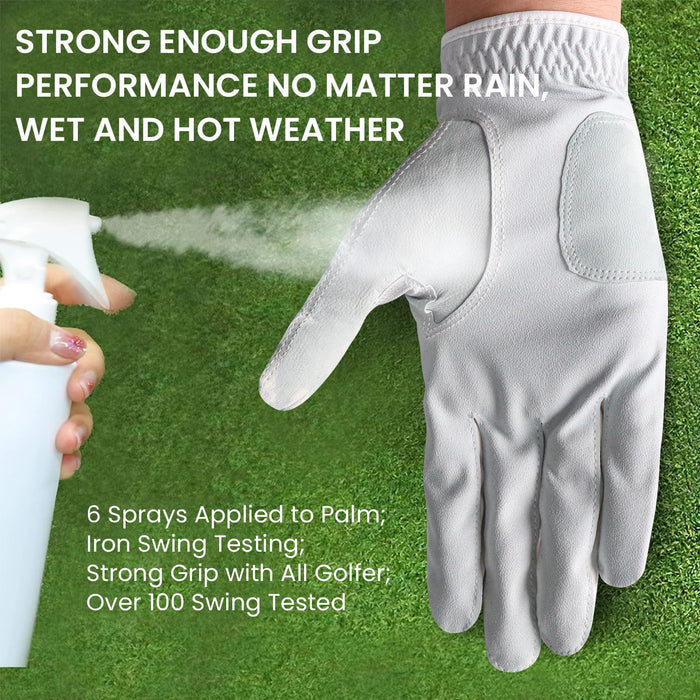 FINGER TEN Colorful Golf Gloves Men All Weather Grip 1 Pack(Beer, L, Left)