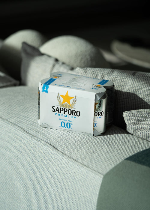 Sapporo Premium Non-Alcoholic Beer - 6-pack 12oz cans