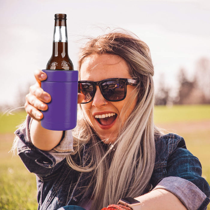 TAHOE TRAILS 12 oz Stainless Steel Double Wall Vacuum Insulated Can Cooler(Purple)