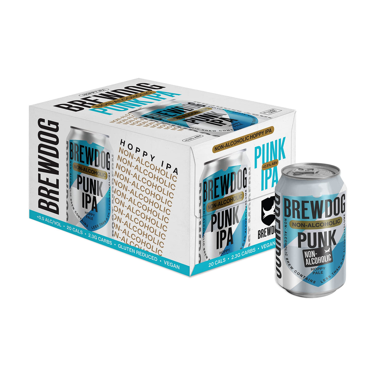 BrewDog 24-Pack of Punk AF | Non-Alcoholic, Robust IPA | 20 Calories ...