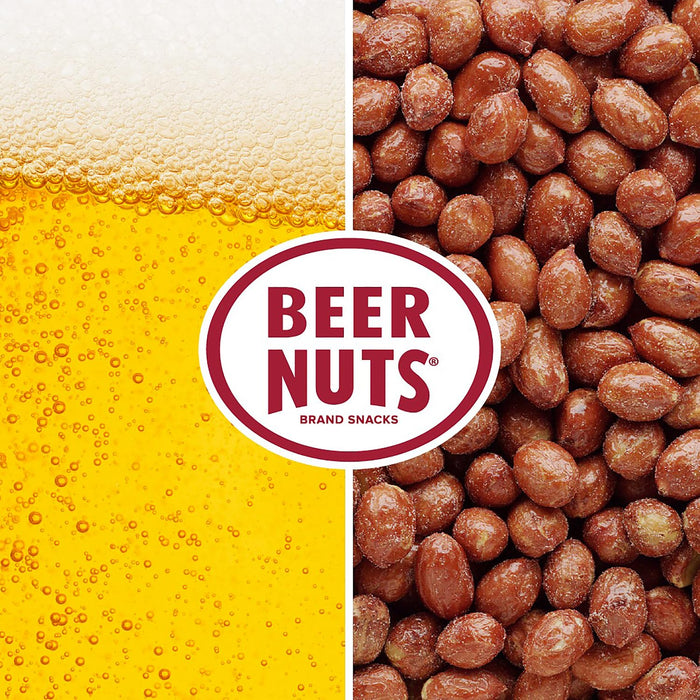 BEER NUTS Original Peanuts - Sweet & Salty Bar Nuts - Gluten Free, Kosher, Low Sodium, On The Go Packaged Peanut Snacks Made In The USA - 1.75oz Single Serve Bottle Bags (Pack of 12)
