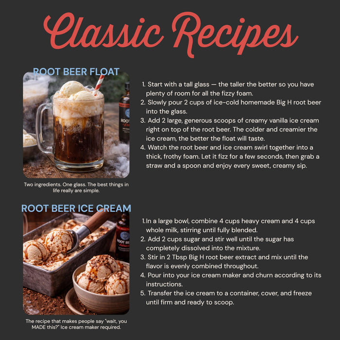 Hires Big H Root Beer Extract, Root Beer Soda and Dessert Syrup, 4 Fl Oz (Pack of 1)