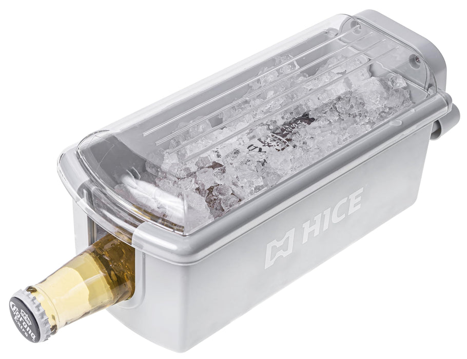 HICE Drink Chiller Rapid Beverage Cooler - Hyper Spin Instant Can & Bottle Cooler, No Batteries, Iced Frost Cooling for Soda, Beer & Water, Mini Universal Drink Cooler, Fast & Coldest Freeze (Gray)