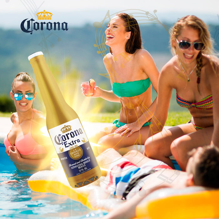 Corona Beer Bottle Bluetooth Speaker – Portable Wireless Stereo 30FT Range Sound System with Bluetooth + AUX Support, 3 Hour Playtime, Travel-Friendly Audio for Outdoor & Indoor Activities