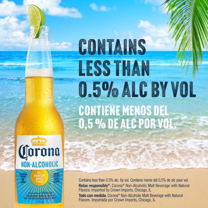 Corona Non-Alcoholic Malt Beverage Mexican Import Brew, 6 pk, 12 fl. oz. Bottles, less than 0.5% ABV