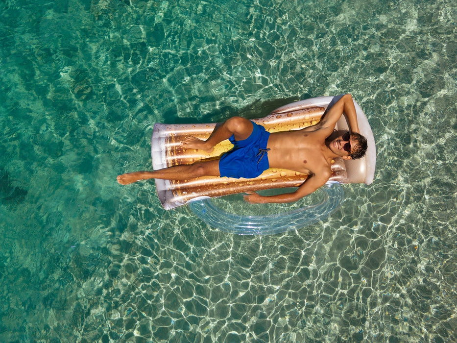 Giant Inflatable Beer Mug Pool Rafts, Oversized Novelty Floats for Lounging, Parties & Summer Fun