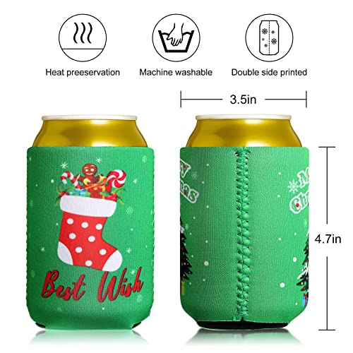 15 Pieces Christmas Beer Covers Christmas Beer Can Coolers Sleeves Xmas Holiday Can Insulated Covers Neoprene Can Coolers Collapsible Reusable Bottle Sleeves Christmas Party Supplies for Winter Party - The Beer Connoisseur® Store