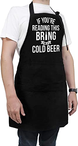 Aprons For Men With Pockets - Fathers Day Gift For Dad, Men, Grandpa, Uncle, Brother - Birthday Gifts For Men, Dad, Papa, Husband, Grandpa, Uncle, Boyfriend, Him - Grill Cooking BBQ Kitchen Chef Apron