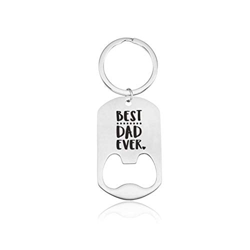Gifts for Dad Beer Bottle Opener Keychain for Men Fathers Day Christmas Birthday Gift for Daddy Father from Daughter Son Wife