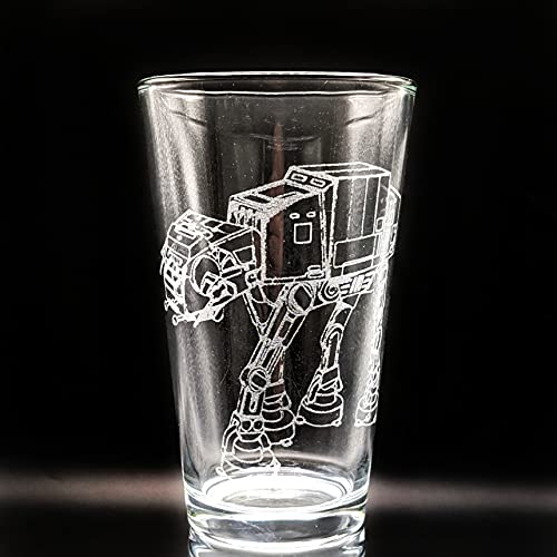 AT-AT WALKER Engraved Pint Beer Glass | Inspired by Starwars | Great Drinking Gift Idea!