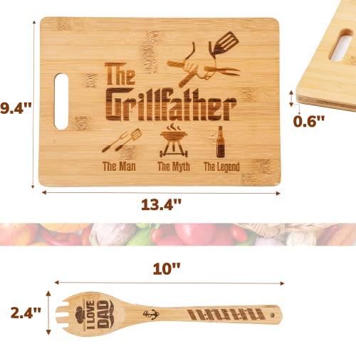 KOLWOVEN Dad Cutting Board, Gifts for Dads Father Day, The Grillfather The Man The Myth The Legend - Gifts For Father day from Son, Daughter an Wife 9.4 x13.4"