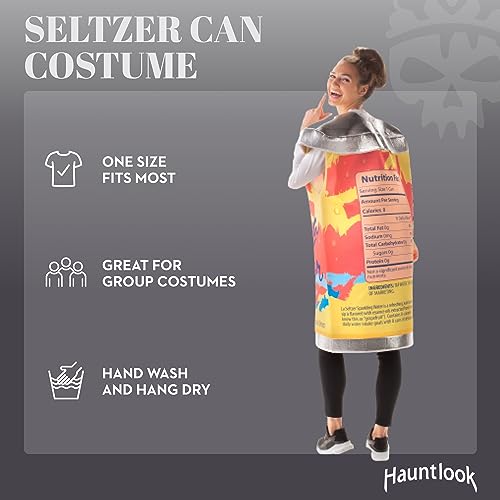 Beverage Can Costume | Slip On Halloween Costume for Women and Men| One Size Fits All |Seltzer Can