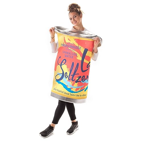 Beverage Can Costume | Slip On Halloween Costume for Women and Men| One Size Fits All |Seltzer Can