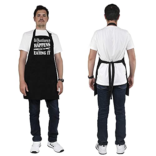 Aprons For Men With Pockets - Fathers Day Gift For Dad, Men, Grandpa, Uncle, Brother - Birthday Gifts For Men, Dad, Papa, Husband, Grandpa, Uncle, Boyfriend, Him - Grill Cooking BBQ Kitchen Chef Apron