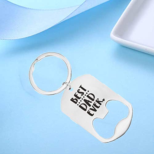 Gifts for Dad Beer Bottle Opener Keychain for Men Fathers Day Christmas Birthday Gift for Daddy Father from Daughter Son Wife