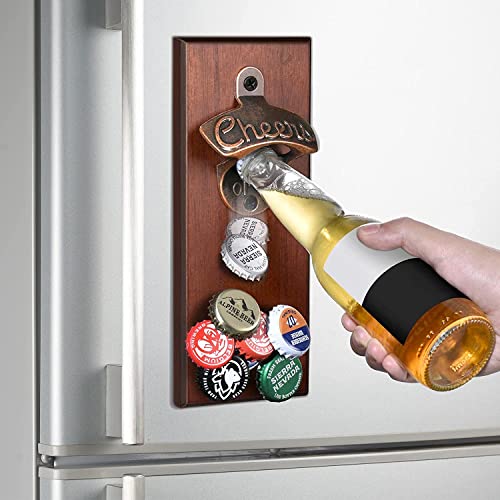 Wall Mounted Magnetic Beer Bottle Opener