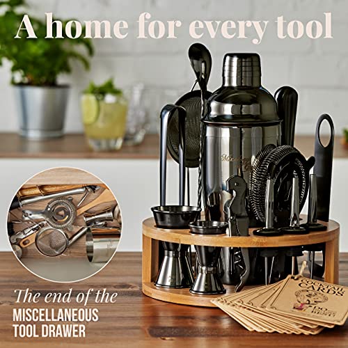 Mixology & Craft Bartender Kit - 15 Piece Set Including Cocktail Shaker and Bar Accessories, Perfect for Drink Mixing at Home, Plus Exclusive Recipe Cards