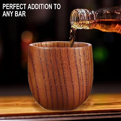 Bourbon gifts for men,Finished Wooden Old Fashioned Glass,Great Whiskey Gifts for Men, Dad, or Brother Groomsmen Gifts, Liquor Cocktail Rocks Old Fashioned, Bernard (2 Pack)