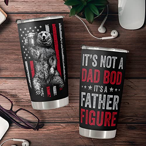 Macorner Gifts For Dad - Birthday Gifts for Dad Daughter Son Gifts For Men - Stainless Steel American Flag Tumbler Cup 20oz - Fathers Day Gift for Men Dad Papa Grandpa Uncle Stepdad Dad Gifts