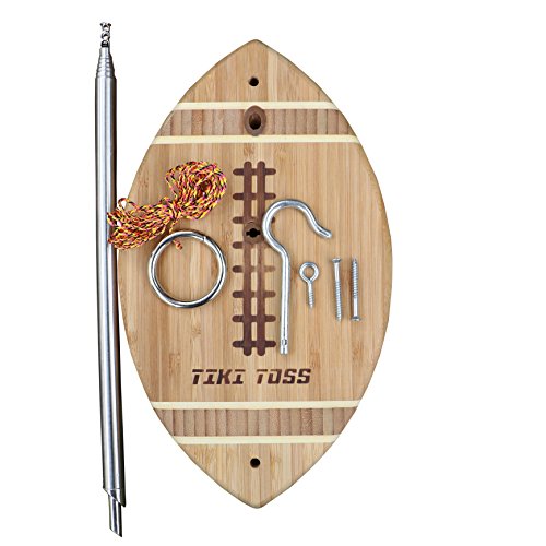 Tiki Toss Deluxe Ring Toss Game for Adults, Indoor or Outdoor Hook and Ring Game, Football Gifts for Men, Man Cave Décor