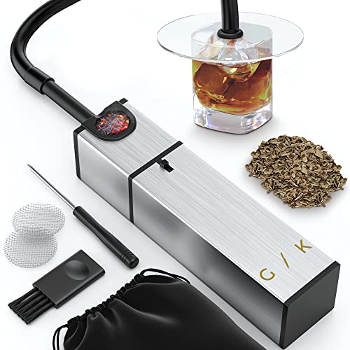 Fathers Day Gift - Cocktail Smoker Kit - Drink Smoker | Whiskey Smoker | Smoke Meat, Drink & Food Indoor Infuser Gift | INCLUDES WOOD CHIPS | Bourbon Smoker Kit