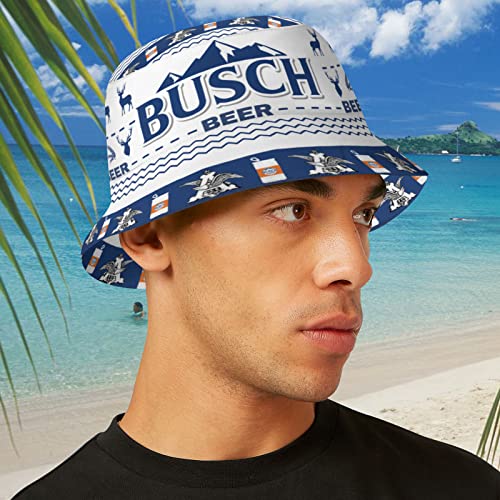 Beer Bucket Hat for Men Women, Packable Beach Sun Hat for OutdoorReversible Sun Bucket Hat Fisherman Cap