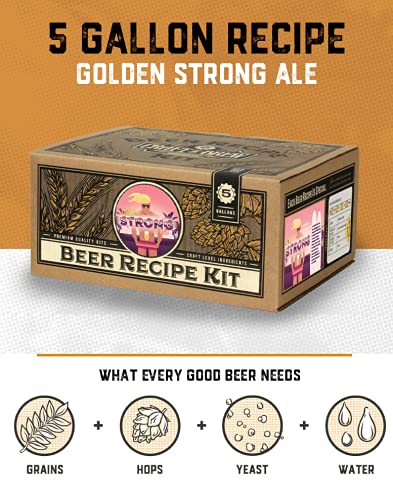 Craft a Brew - Beer Recipe Kit - Golden Strong Ale - Home Brewing Ingredient Refill - Beer Making Supplies - Includes Hops, Yeast, Malts, Extracts - 5 Gallons