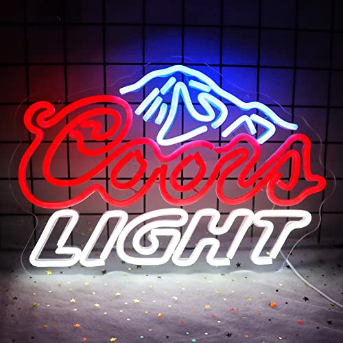 JFLLamp Crs LIGHT Neon Signs for Wall Decor Neon Lights for Bedroom Led Signs Suitable for Man Cave Bar Pub Restaurant Christmas Birthday Party Gift Led Art Wall Decorative Crs Light Bar Sign, 5V Usb Power, 17*11 Inch(Azure+red+white)
