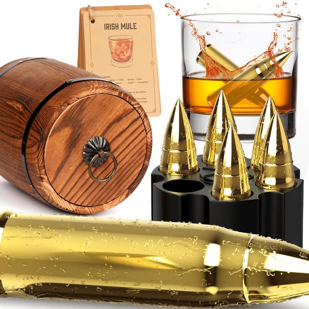 Fathers Day Oaksea Gifts for Men Dad from Daughter Son, Whiskey Stones Gifts Set for Men, Anniversary Birthday Gifts for Him Husband Boyfriend Brother, Man Cave Cool Stuff Gadgets Bourbon Presents