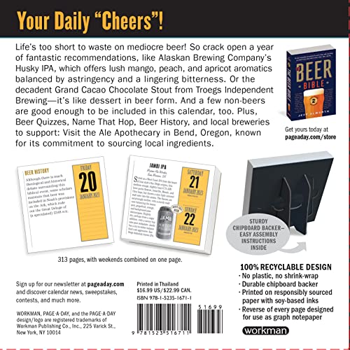 A Year of Good Beer Page-A-Day Calendar 2023: Craft Beers, Beer Quizzes, Trivia & More - The Beer Connoisseur® Store