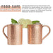 Advanced Mixology [Gift Set] Moscow Mule Mugs - 100% Pure Copper Mugs, 16 Ounce Set of 4 Stylish Designed Mugs with 4 Artisan Hand Crafted Wooden Coasters - The Beer Connoisseur® Store