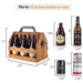 BARGIFTS Wooden 6-Bottle Caddy with Bottle Opener, build in a Removable Middle Divider Metal Bottle Opener… (Brown) - The Beer Connoisseur® Store