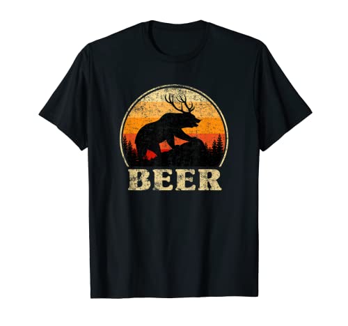 Bear Deer Funny Beer Retro Vintage St. Patrick's Day T-Shirt - The Beer Connoisseur® Store