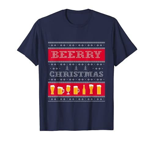 Beer Beerry Christmas T-Shirt Ugly Sweater Tees - The Beer Connoisseur® Store