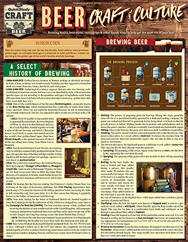 Beer - Craft & Culture: Quickstudy Laminated Reference Guide to Brewing, Ingredients, Styles & More - The Beer Connoisseur® Store