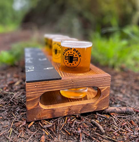 Beer Flight Glass Rests Beer Flight Glasses with Board - FLIGHT DECK For Those Who Serve - Bee ...