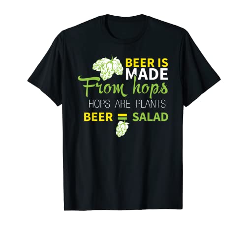 Beer Is From Hops Beer Equals Salad Shirt Alcoholic Party T-Shirt - The Beer Connoisseur® Store