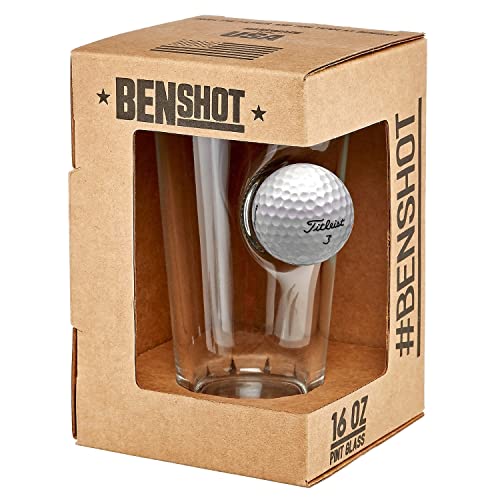 BenShot Pint Glass with Real Golf Ball - Made in the USA - The Beer Connoisseur® Store