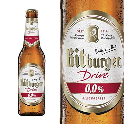 Bitburger Drive 0.00% Non-Alcoholic Beer - 11.2 Fl Oz, Germany Imported - 11.2 Fl Oz (Pack of 6) - The Beer Connoisseur® Store
