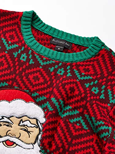 Blizzard Bay Men's Santa Beer Shots Sweater, red, Medium — The