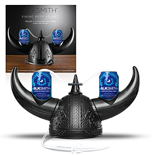 BLKSMITH Viking Drinking Hat | Viking Helmet | Drinking Accessories for Parties & College | Fits 16" - 24" Head - The Beer Connoisseur® Store