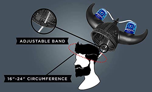 BLKSMITH Viking Drinking Hat | Viking Helmet | Drinking Accessories for Parties & College | Fits 16" - 24" Head - The Beer Connoisseur® Store
