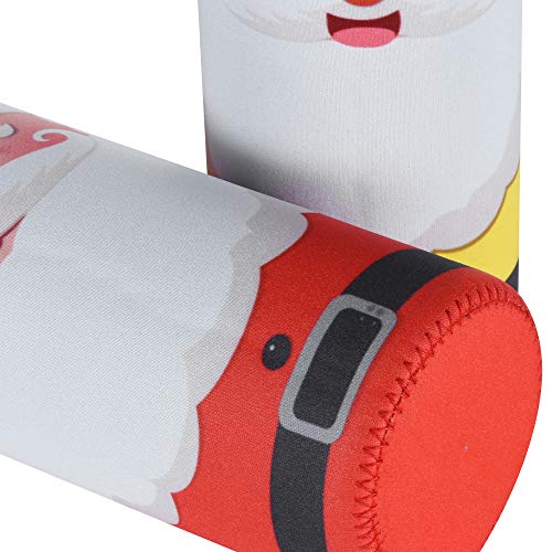 Bluecell Pack of 5 Christmas Santa Pattern 22-23oz Neoprene Insulators Beer Can Sleeves for Drink Beer Cans (Santa(5pcs), 22-23 oz) - The Beer Connoisseur® Store