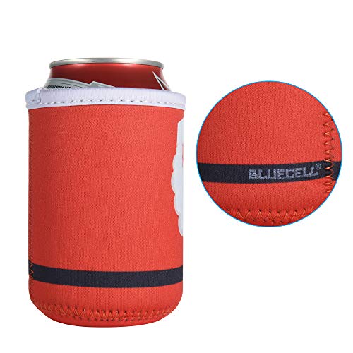 Bluecell Pack of 5 Neoprene 12oz Slim/Standard Can Insulators Christmas Santa Can Sleeves Fit for 12oz Slim Drink Beer Cans (Santa(5pcs)) - The Beer Connoisseur® Store