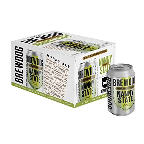 BrewDog 24-Pack of Nanny State | Non-Alcoholic, Hoppy Ale | 20 Calories, 2.3g Carbs Per Serving | 12oz Cans - The Beer Connoisseur® Store