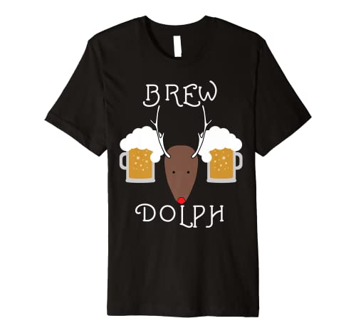 BrewDolph TShirt Funny Christmas Beer Tee for Men Craft Beer - The Beer Connoisseur® Store