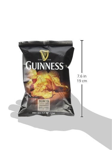 Burt's Guinness Original Thick Cut Potato Chips, 1.5 Ounce (Pack of 20) - The Beer Connoisseur® Store